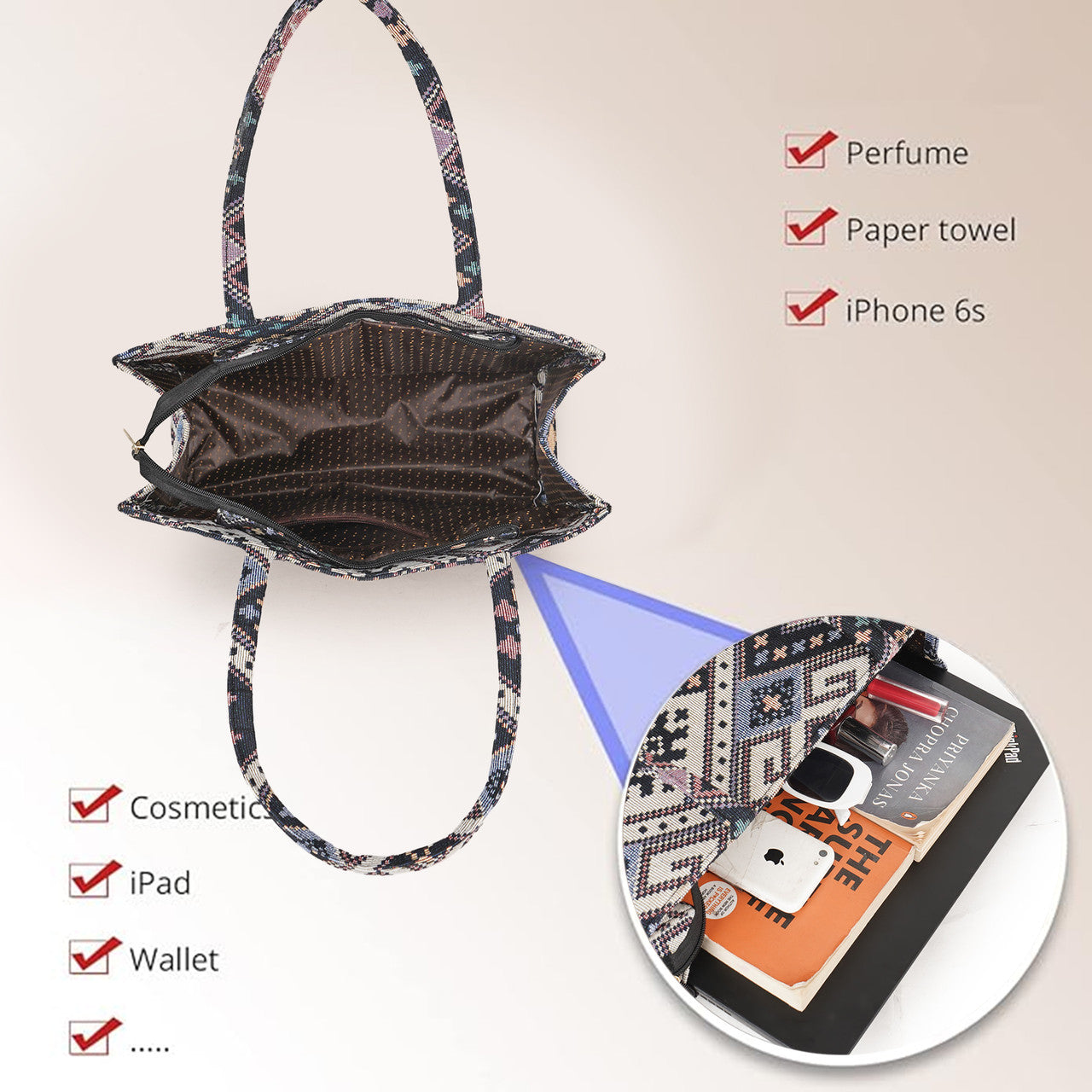 Aravelle Muse – Artisan Portrait Tote