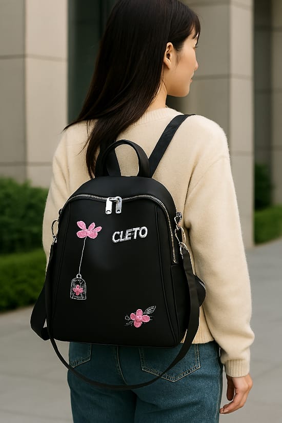 Floral Embroidery Backpack for Women | Stylish Daily Casual Grils School Bag