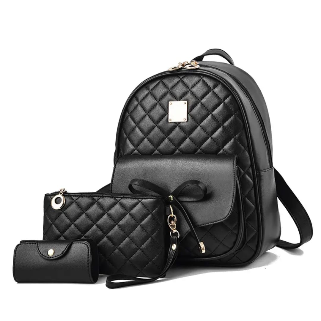 Backpack For College Women | Stylish Tassel Casual School Bag For Girls Combo of 3