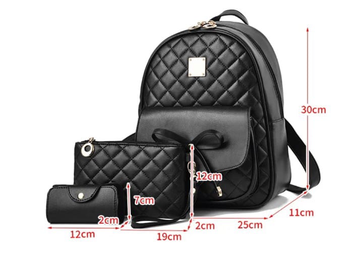 Backpack For College Women | Stylish Tassel Casual School Bag For Girls Combo of 3