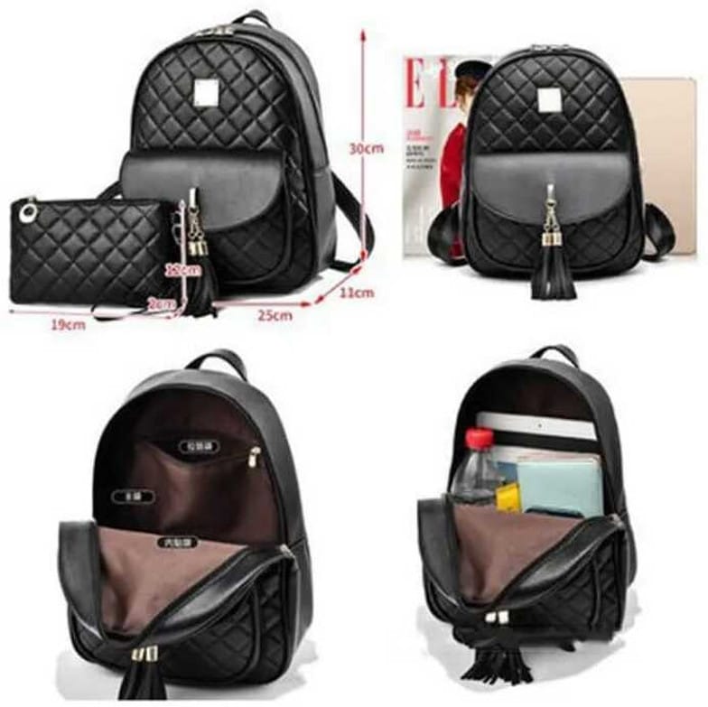 Backpack For College Girls | Stylish Daily Casual School Bag Combo of 3