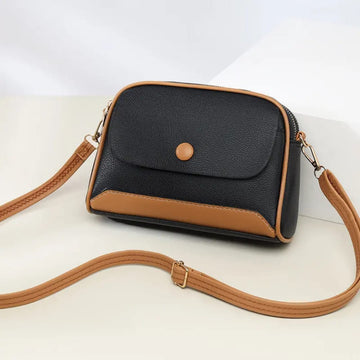 Zyra Vault – Structured Tan Accent Bag