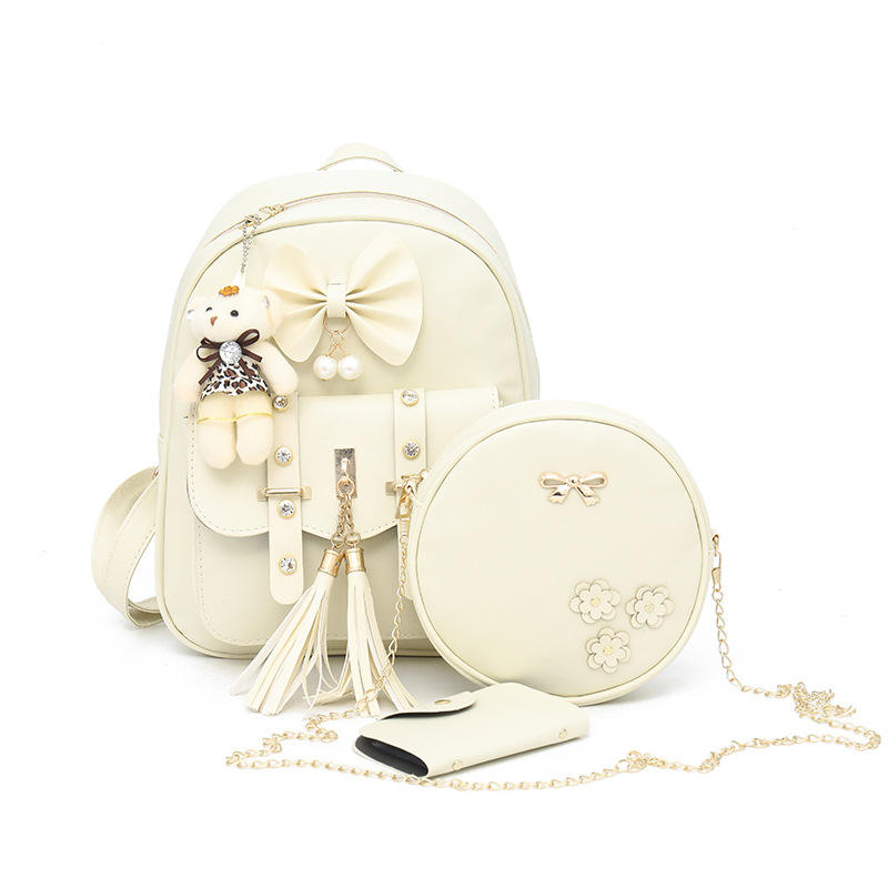 Backpack For College | Stylish Tassel Casual School Bag For Girls Combo of 3