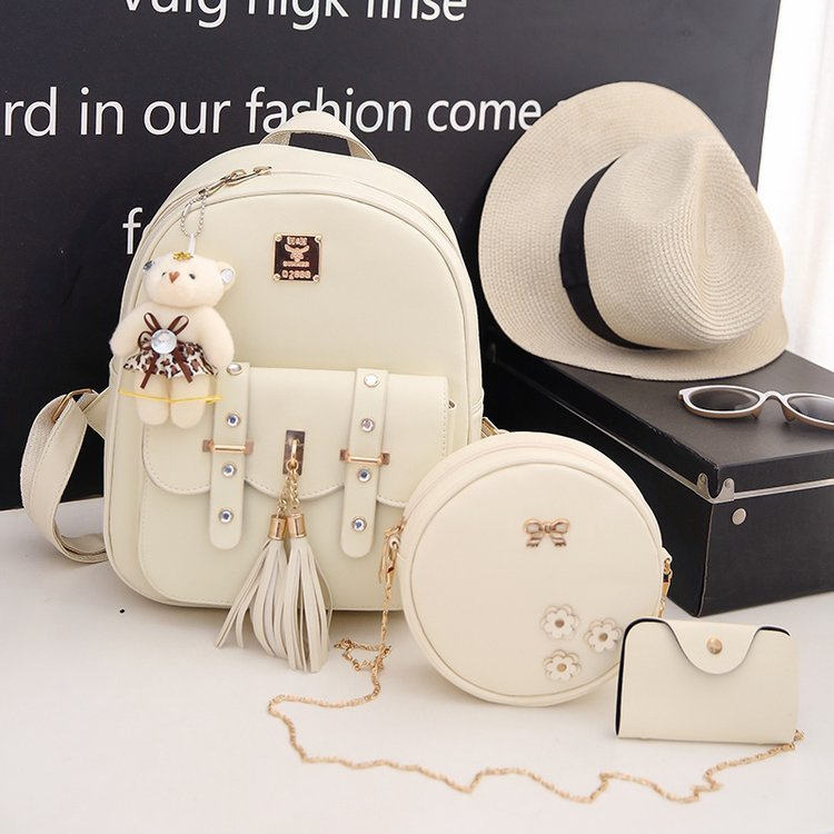 Backpack For College | Stylish Tassel Casual School Bag For Girls Combo of 3
