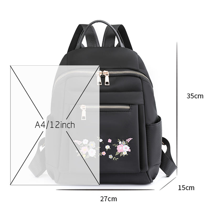 Floral Embroidery Backpack for Women | Stylish Daily Casual Grils School Bag