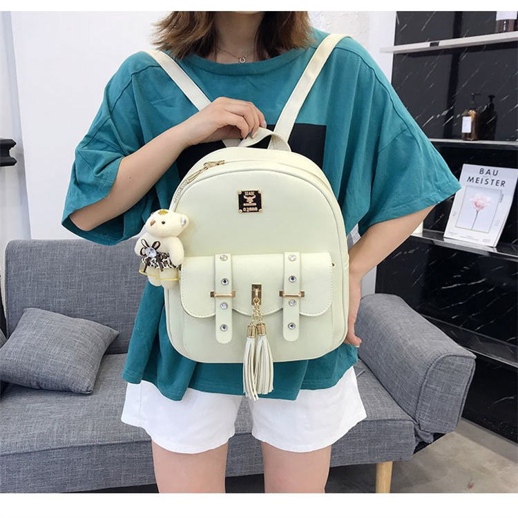 Backpack For College | Stylish Tassel Casual School Bag For Girls Combo of 3